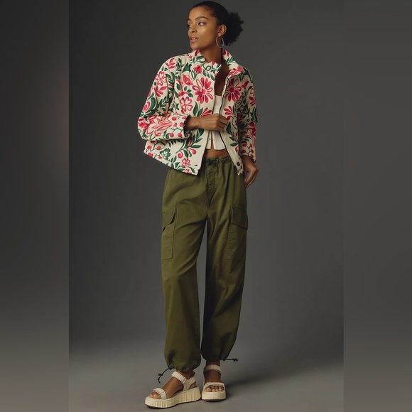 Anthropologie Jackets & Blazers - Women’s By ANTHROPOLOGIE Floral Puffer winter coat Jacket size X small